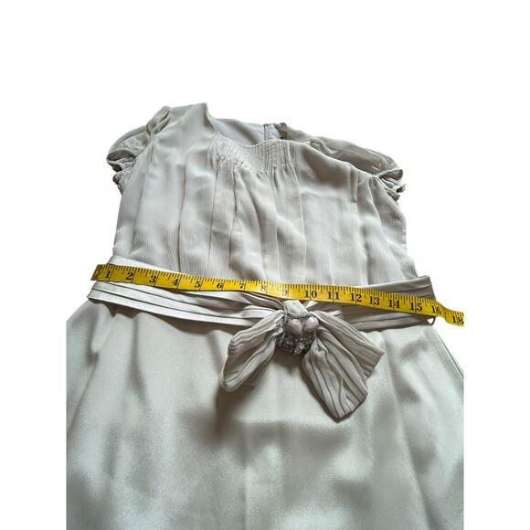 Deco Beige Silk Dress - Picture 6 of 16